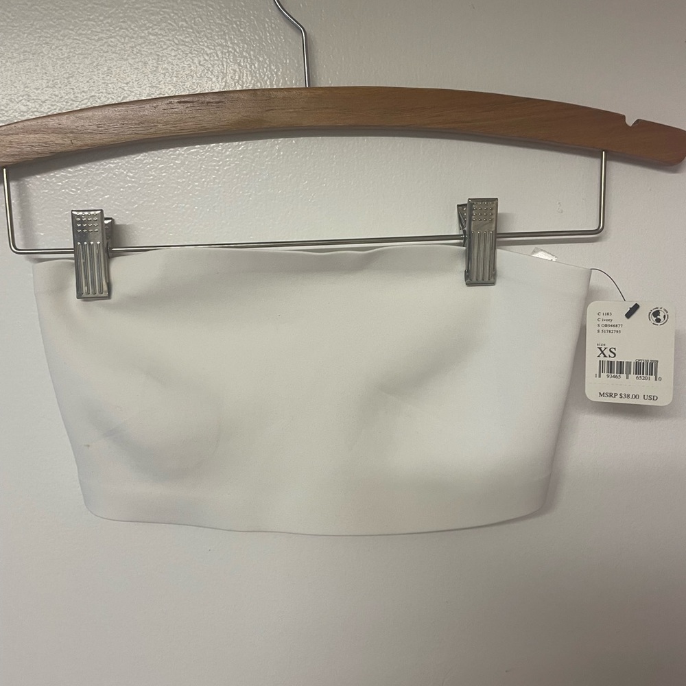 White bandeau top